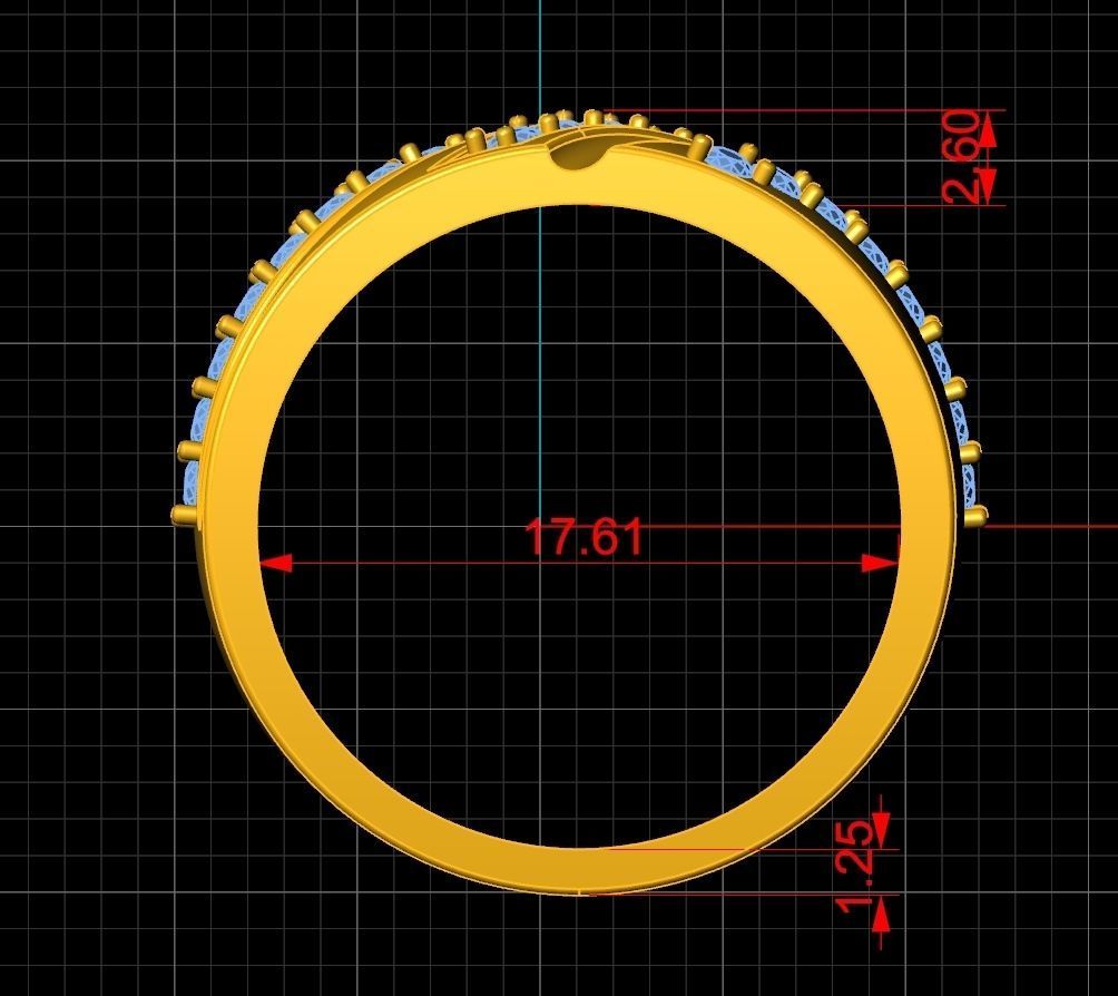 Couple Ring Code-RWW053 3D print model_3