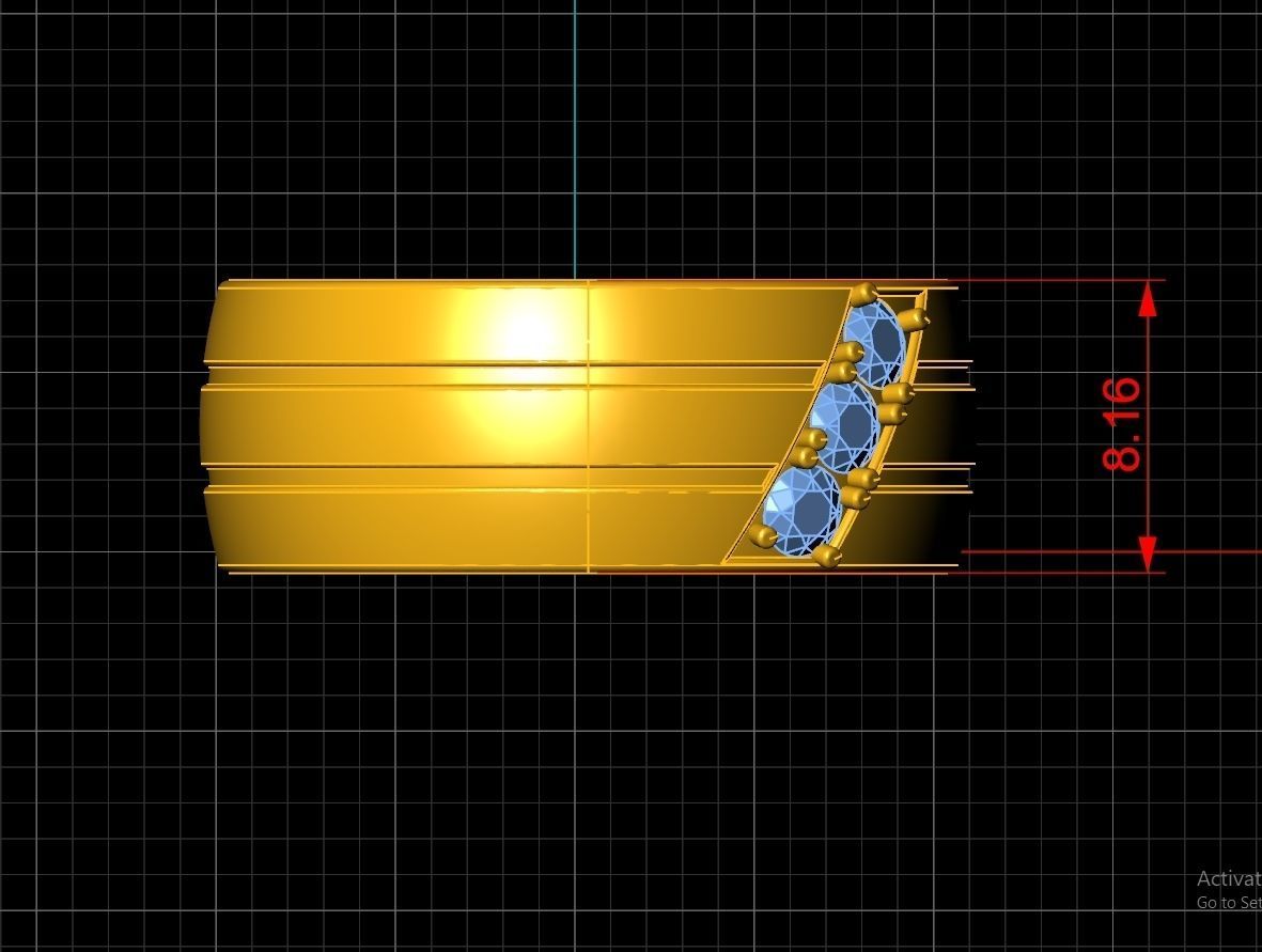 Couple Ring Code-RWW046 3D print model_2