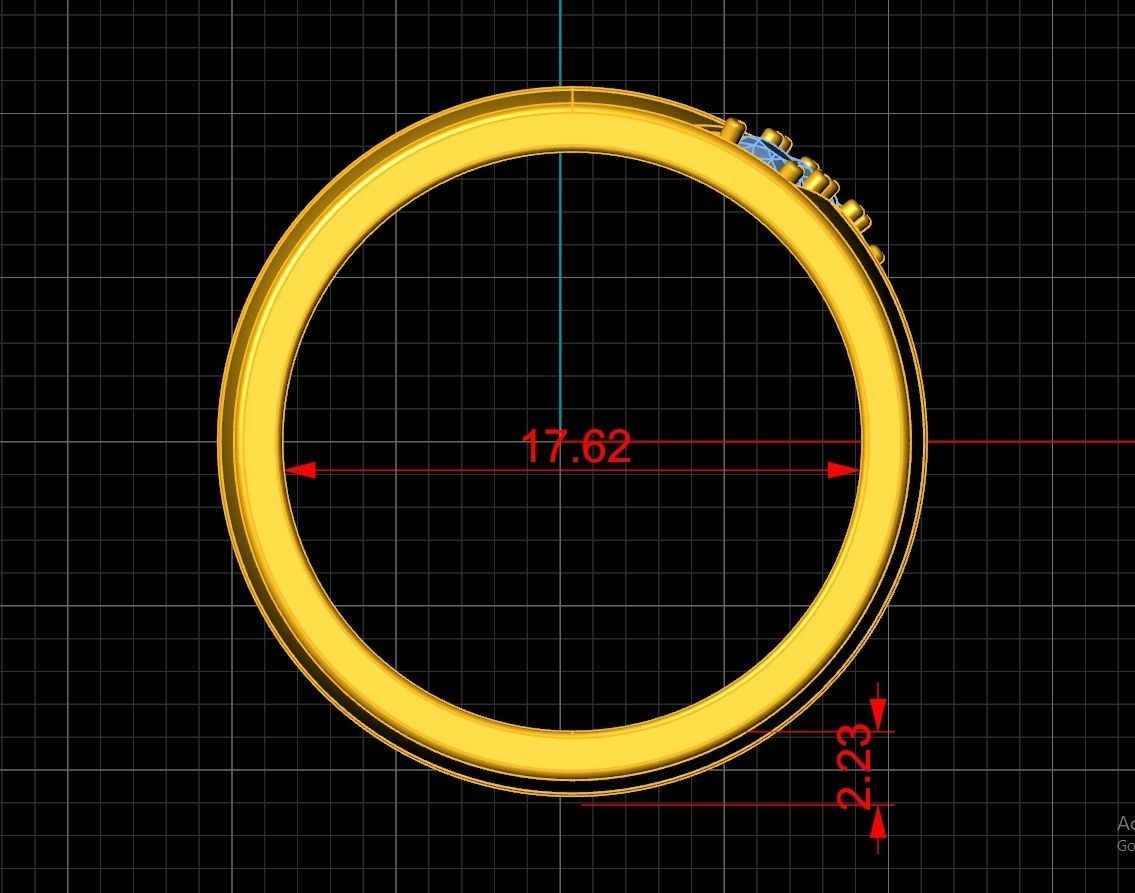 Couple Ring Code-RWW046 3D print model_3