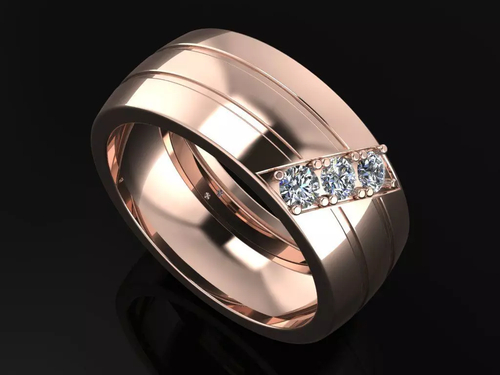 Couple Ring Code-RWW046 3D print model_0