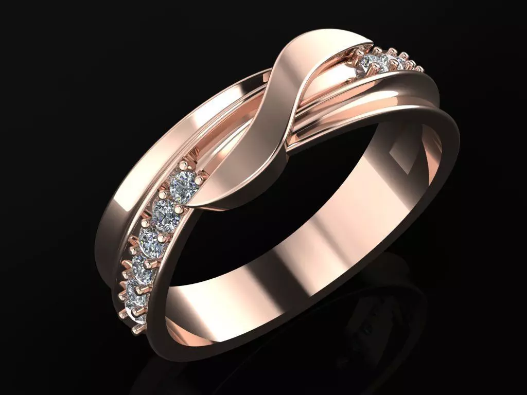 Couple Ring Code-RWW043 3D print model_0