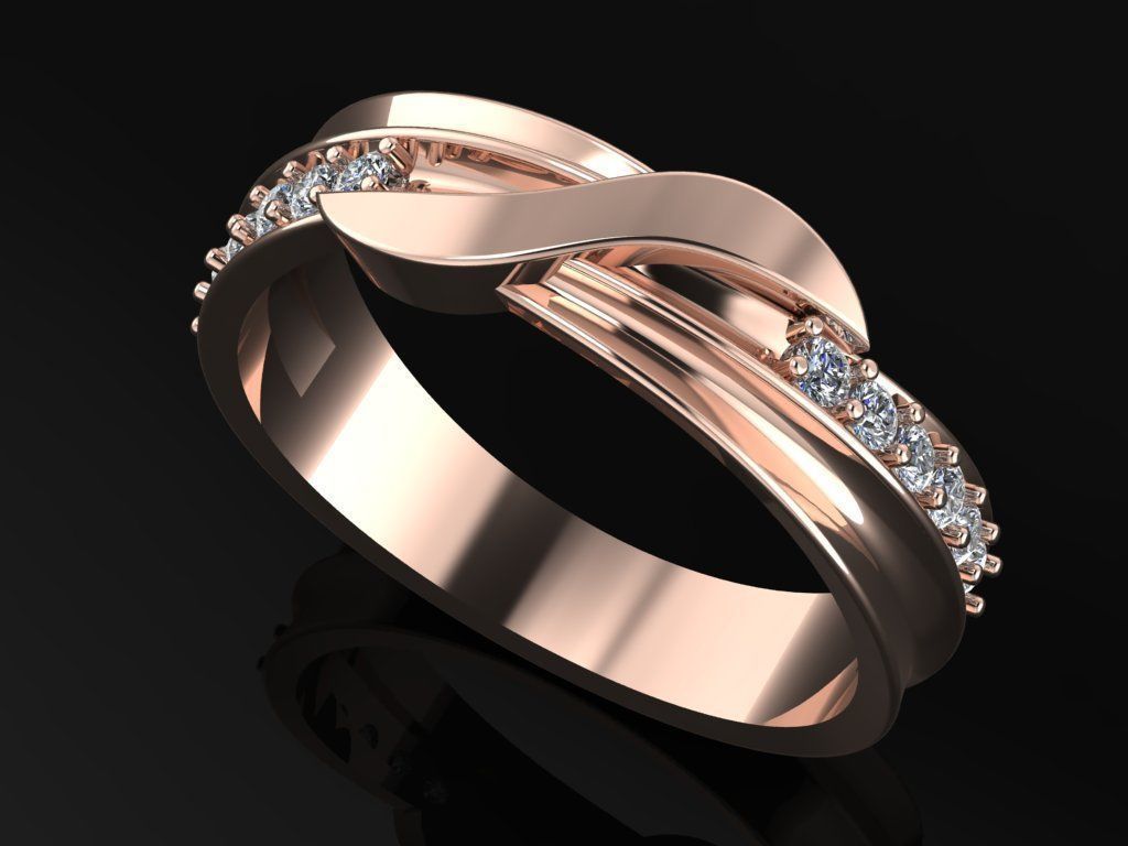 Couple Ring Code-RWW043 3D print model_1