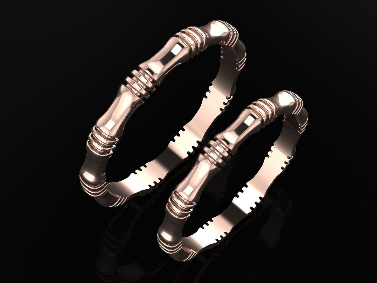 Couple Ring Code-RWW040 3D print model_1