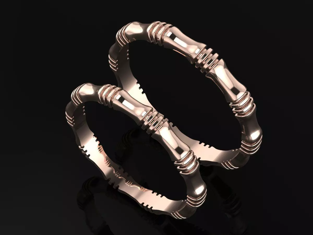 Couple Ring Code-RWW040 3D print model_0