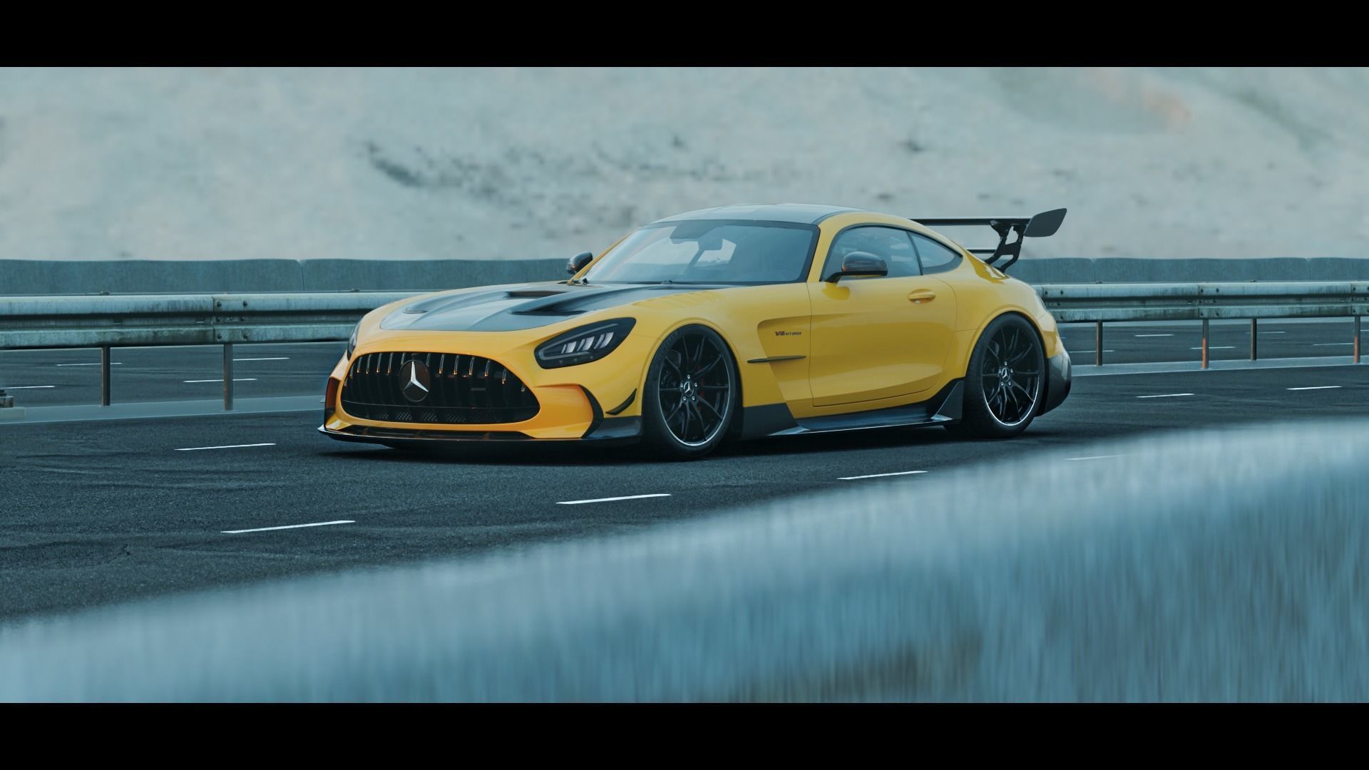 Realistic Highway Low-poly 3D model_4