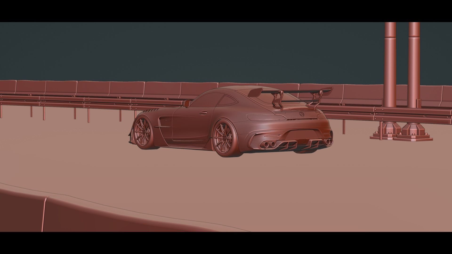 Realistic Highway Low-poly 3D model_12