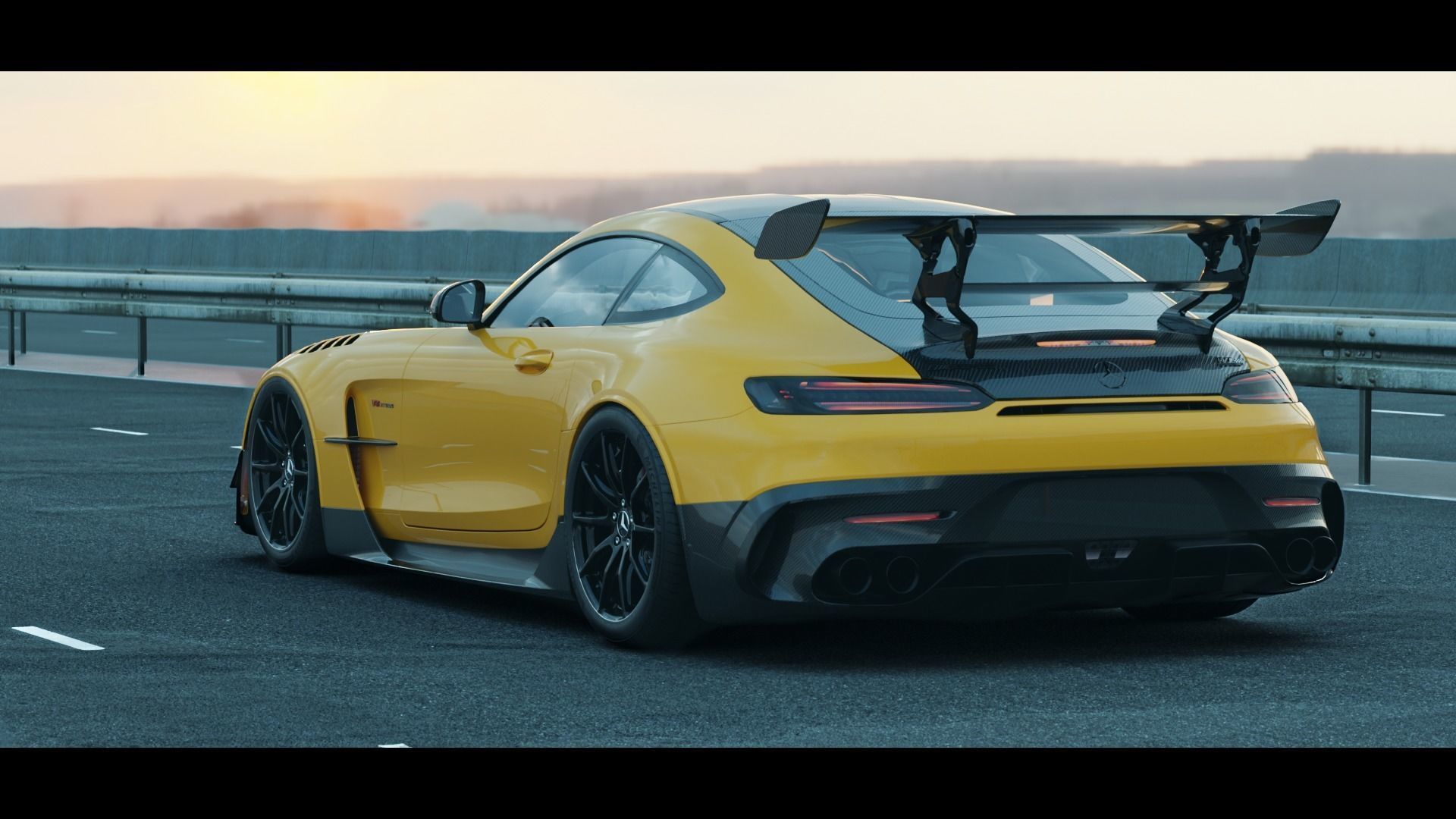 Realistic Highway Low-poly 3D model_9