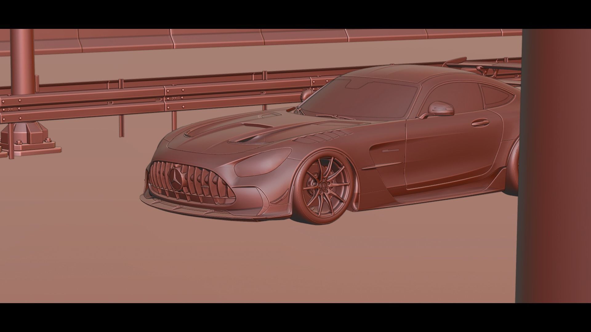 Realistic Highway Low-poly 3D model_16