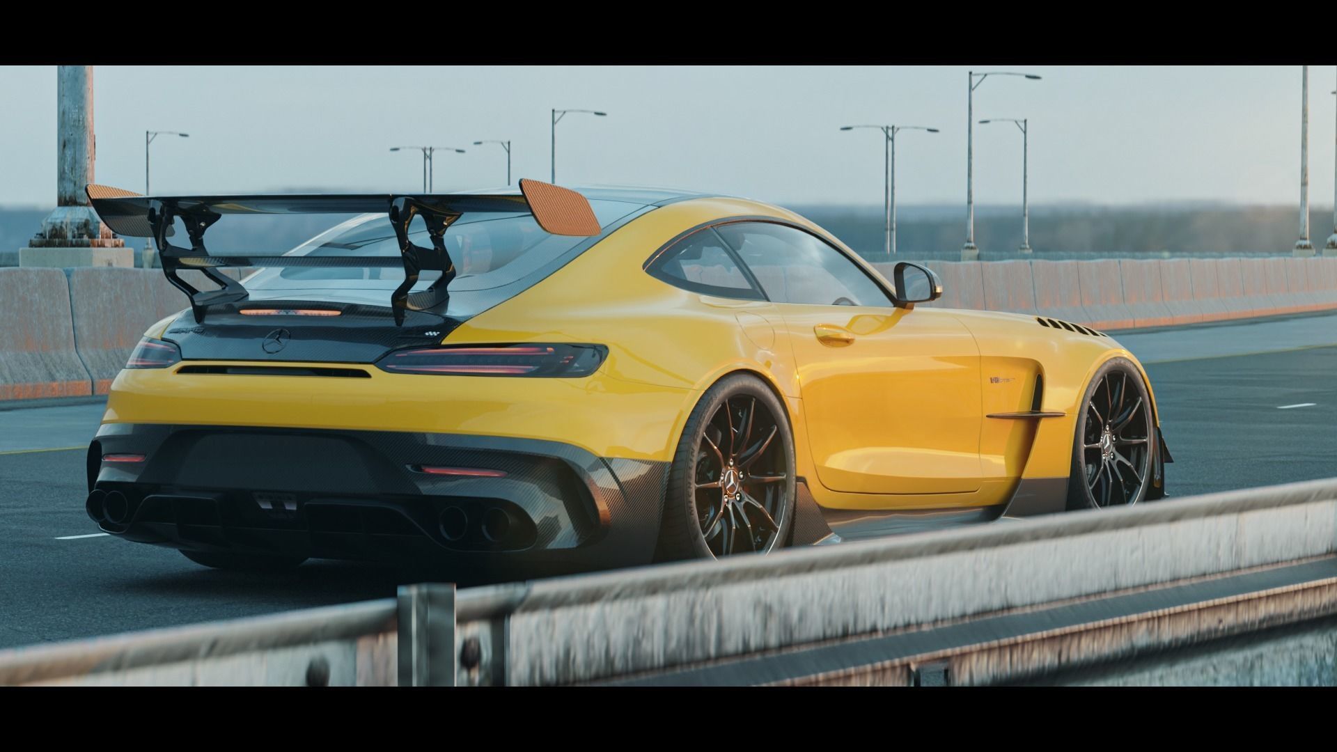 Realistic Highway Low-poly 3D model_3