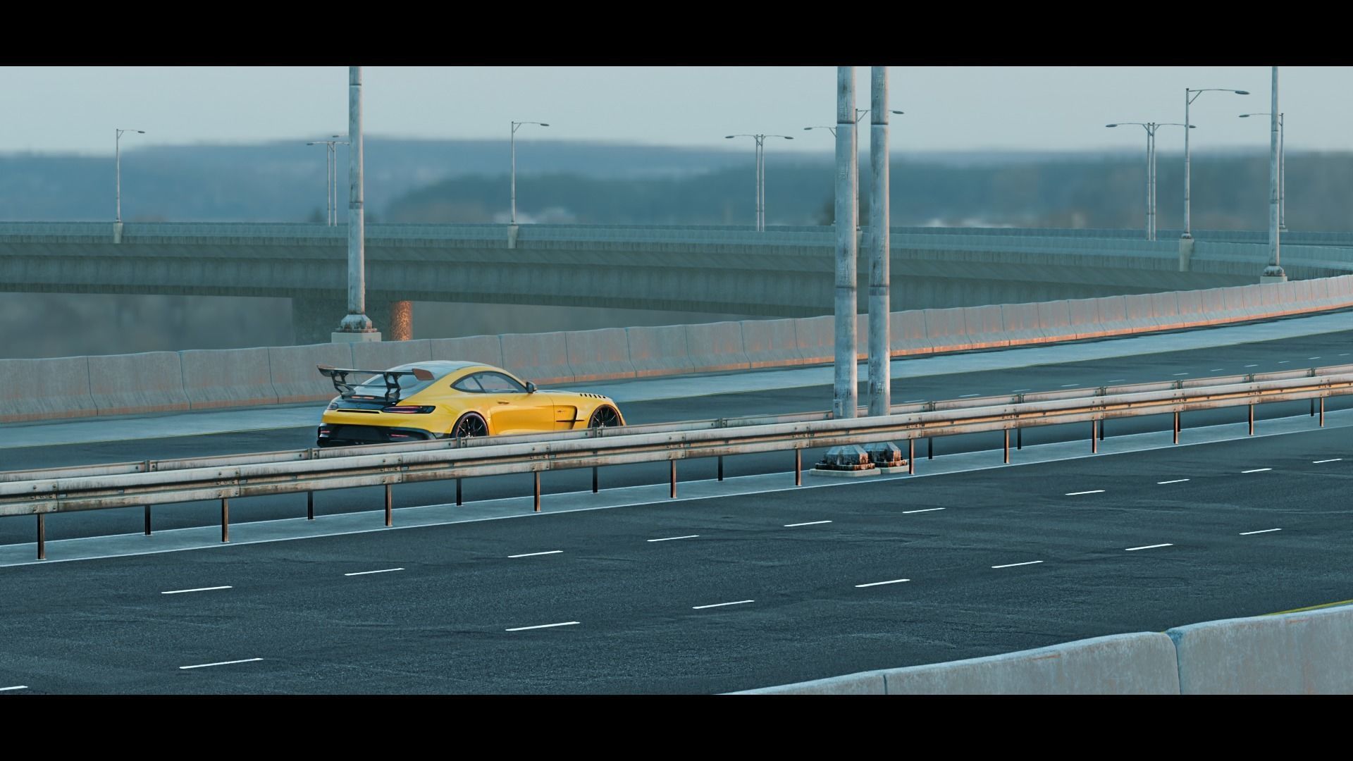 Realistic Highway Low-poly 3D model_5