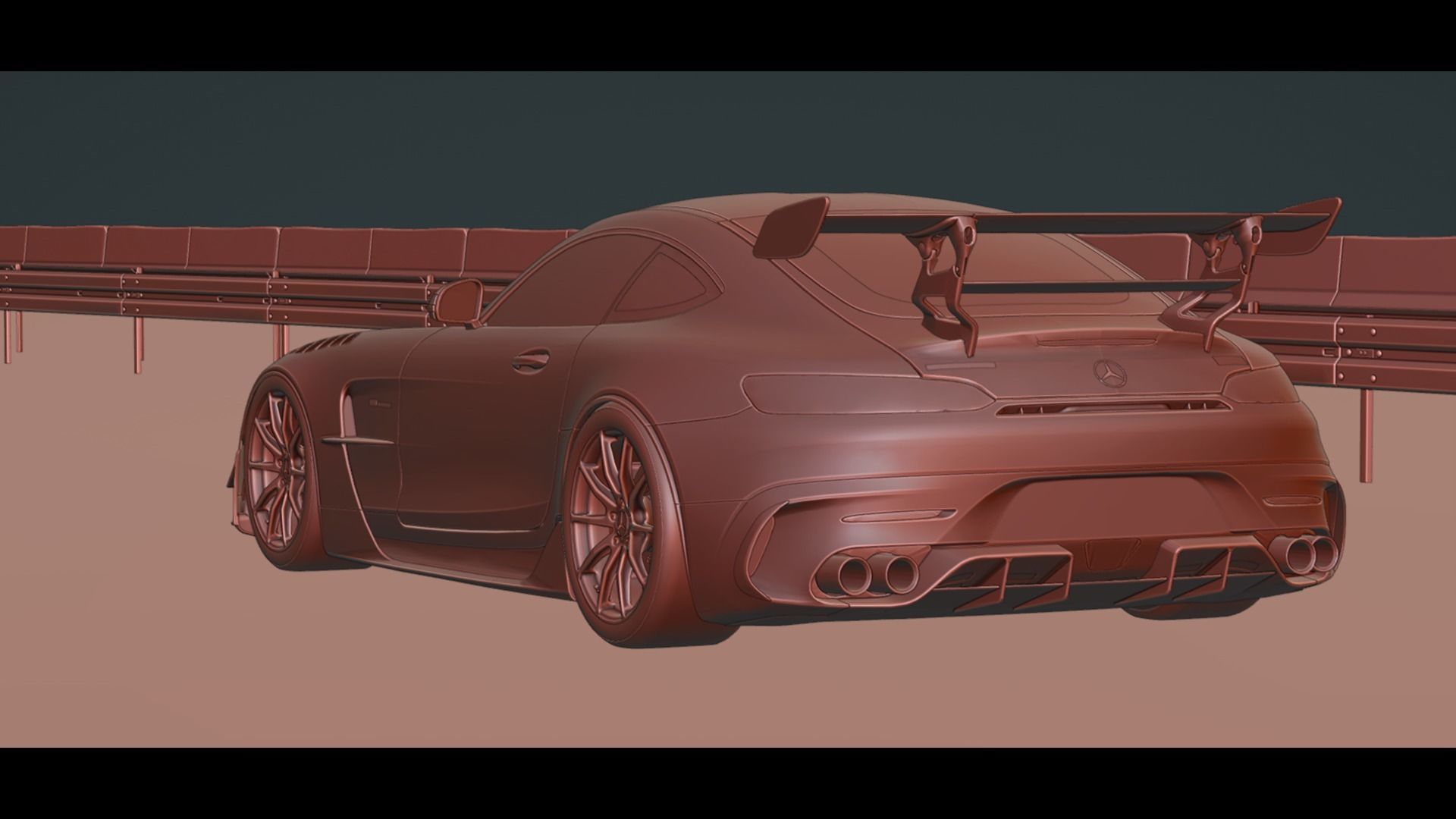 Realistic Highway Low-poly 3D model_13