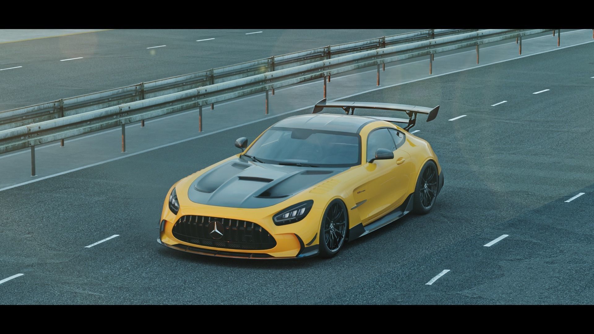 Realistic Highway Low-poly 3D model_8