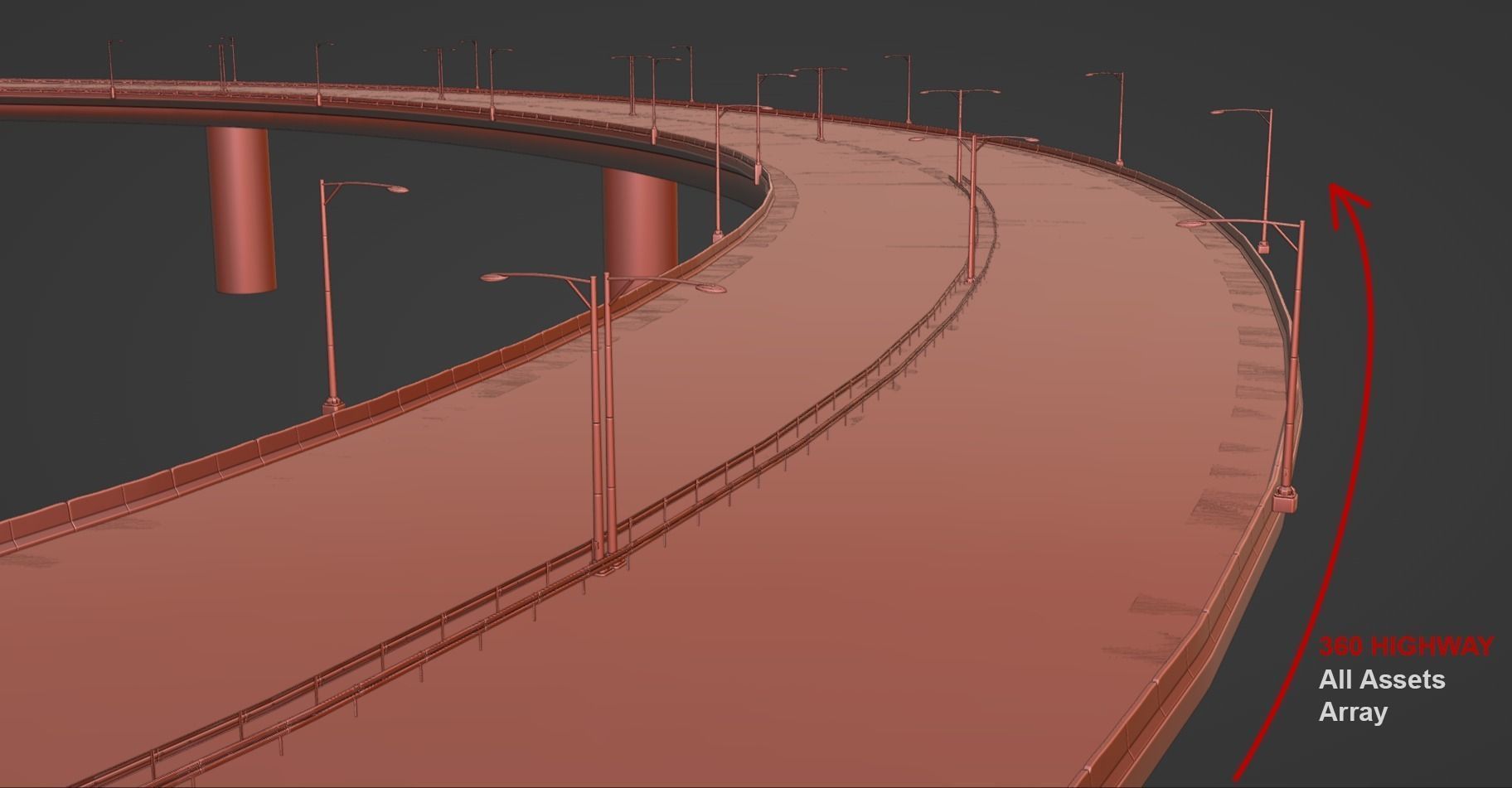 Realistic Highway Low-poly 3D model_20