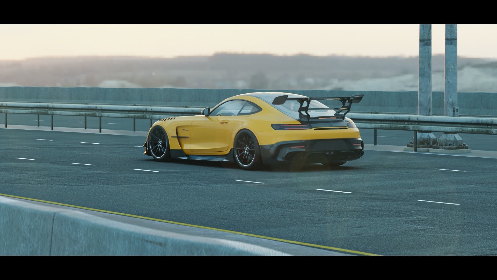 Realistic Highway Low-poly 3D model_7