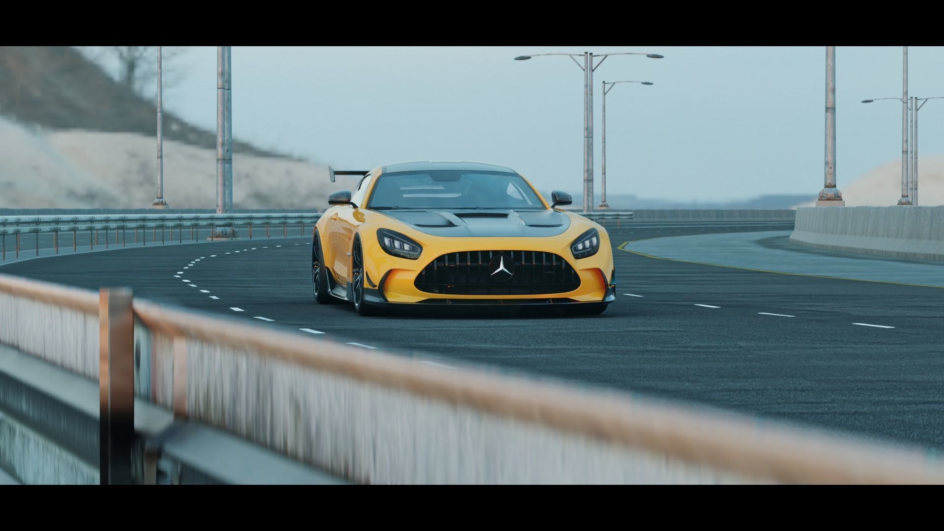 Realistic Highway Low-poly 3D model_2