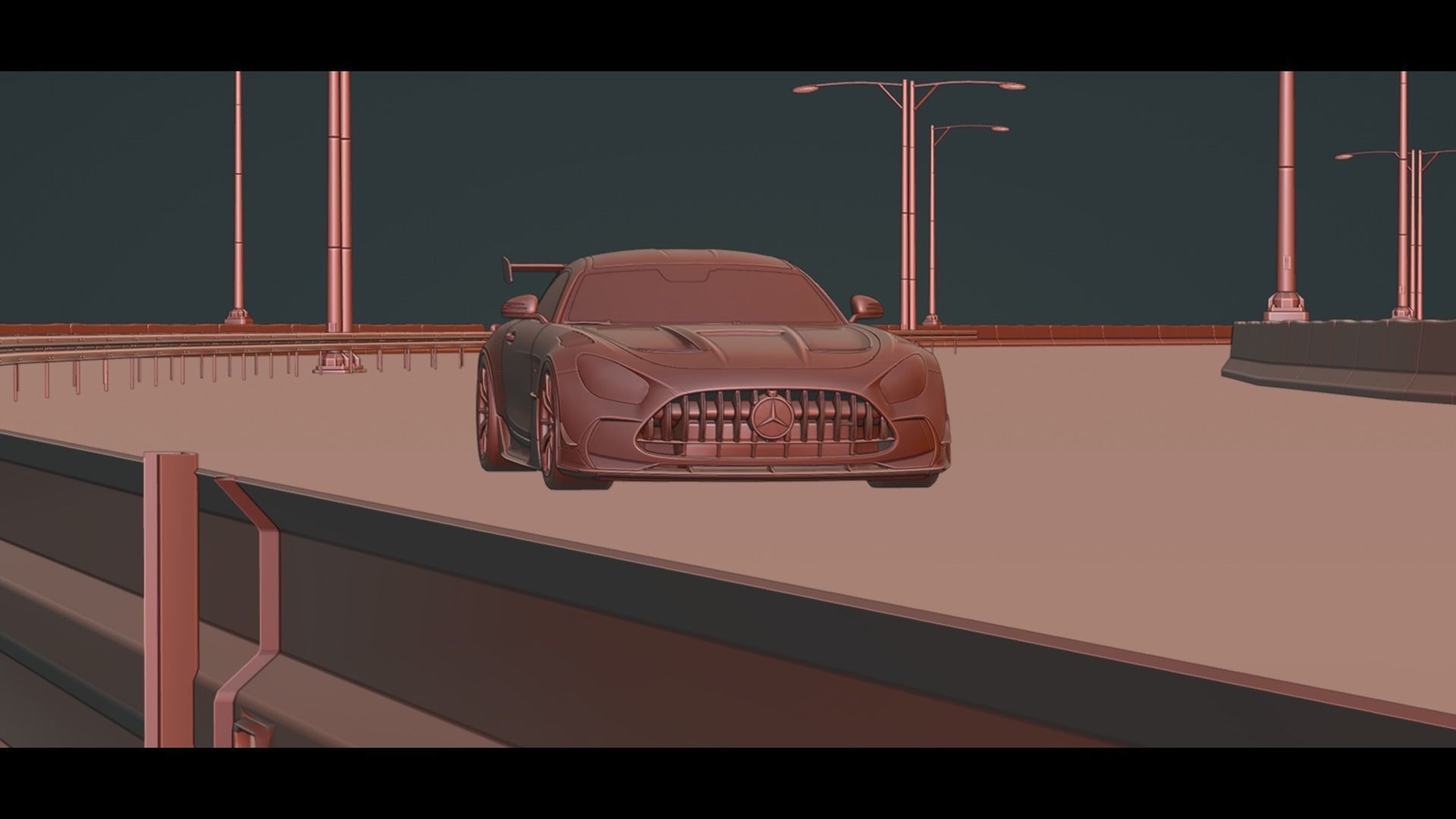 Realistic Highway Low-poly 3D model_19