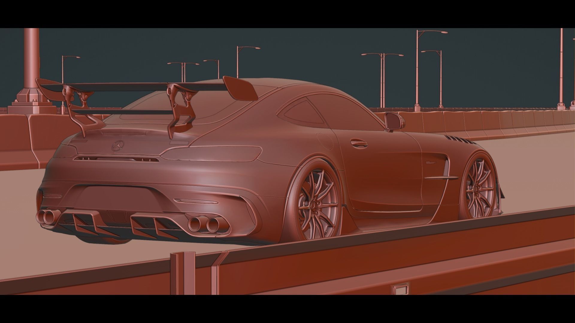 Realistic Highway Low-poly 3D model_10