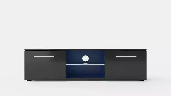 Storsjo TV Bench 140 Cm With Led Lighting Black