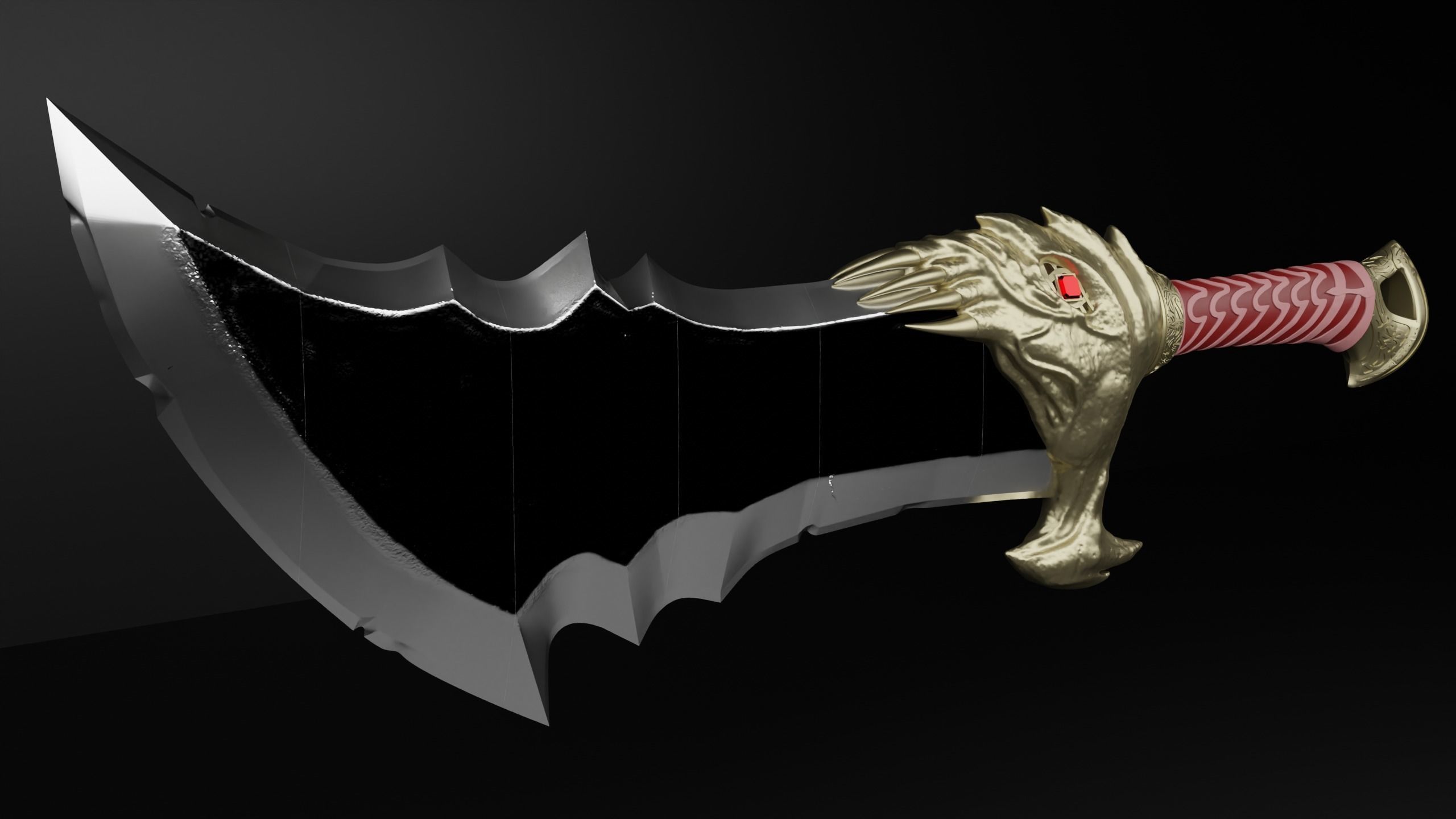 God of war ragnarok Blades of Chaos Darkdale model 3d print 3D print model_5