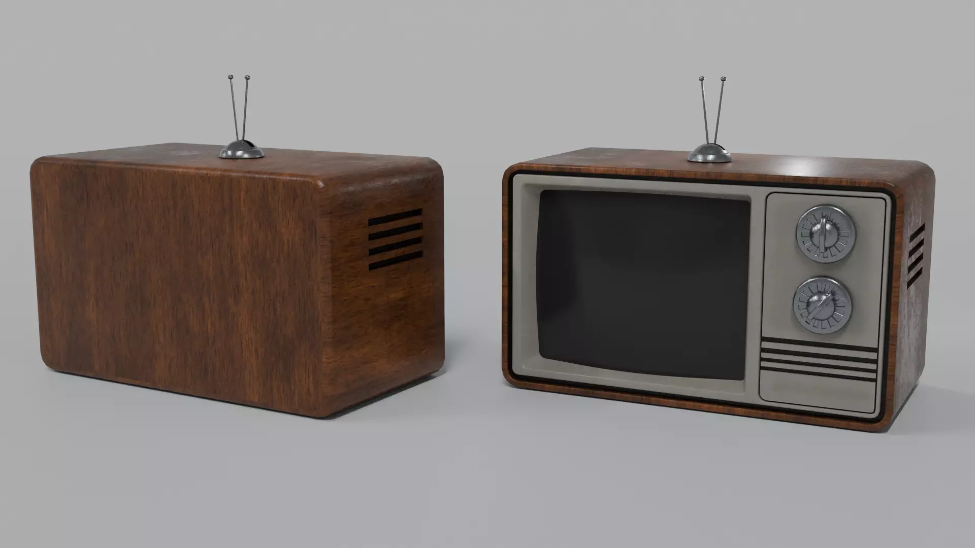 old TV game ready Free low-poly 3D model_0