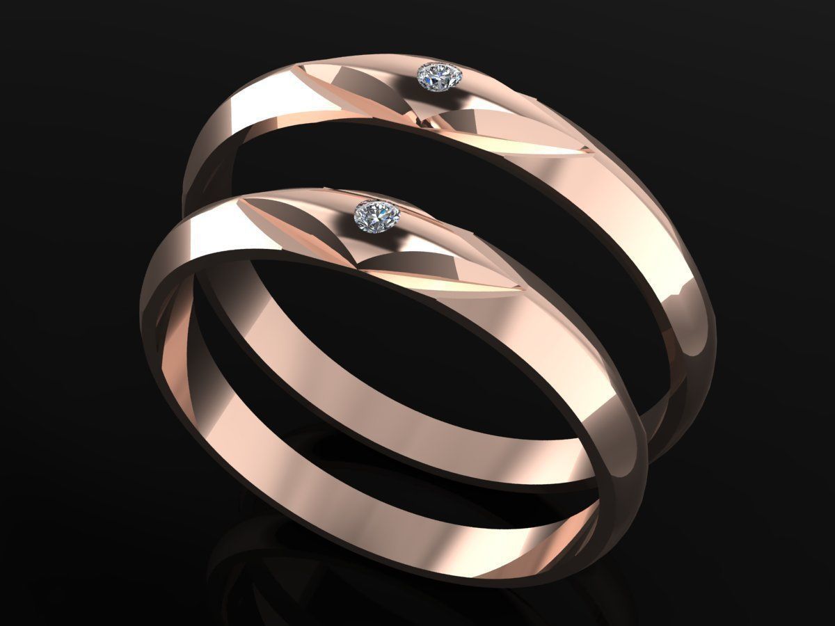 Couple Ring Code-RWW001 3D print model_1