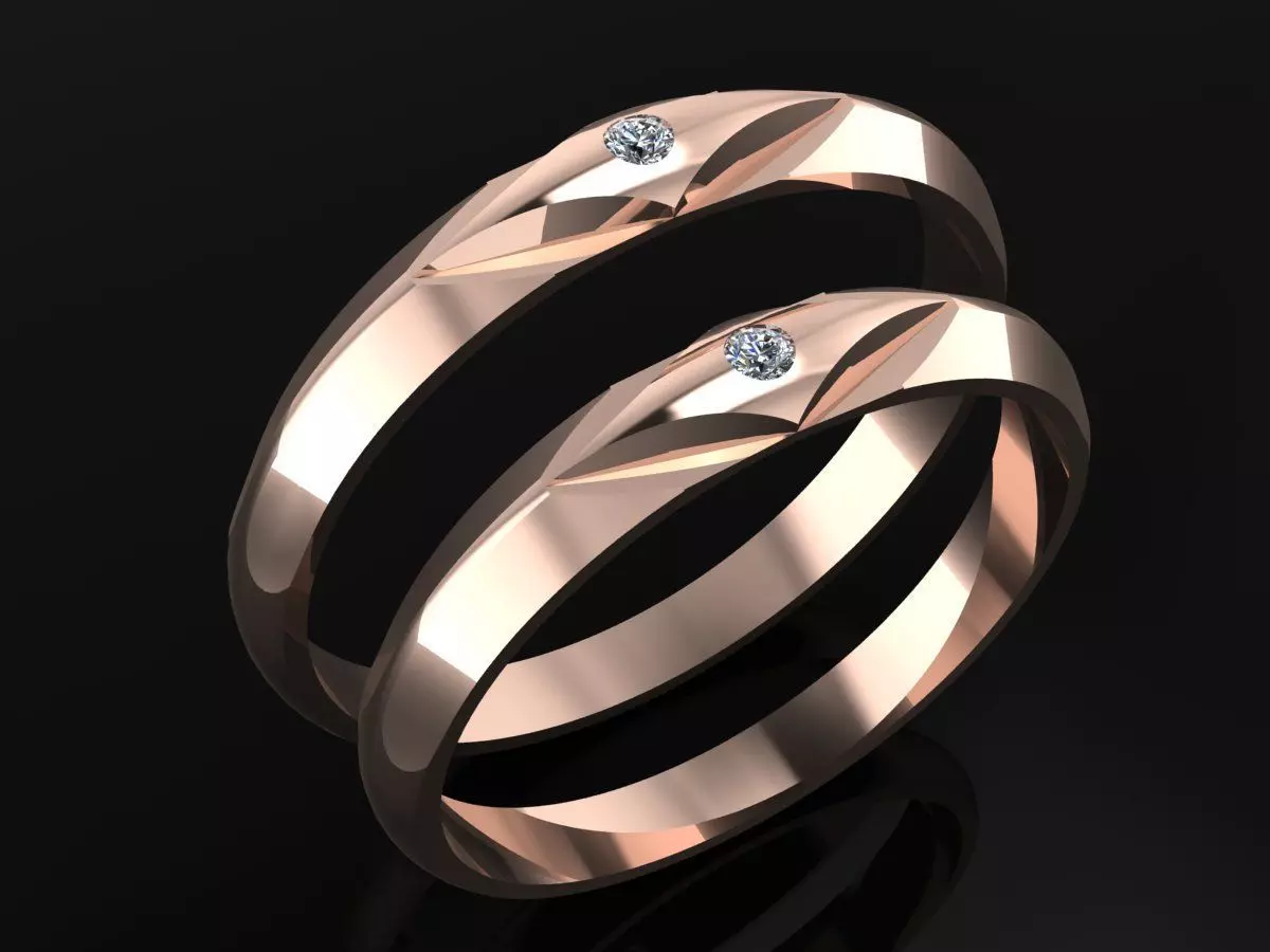 Couple Ring Code-RWW001 3D print model_0