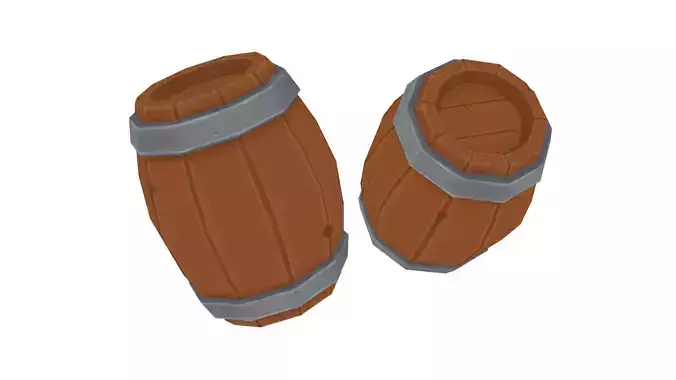 Wooden Barrel - Hand Painted