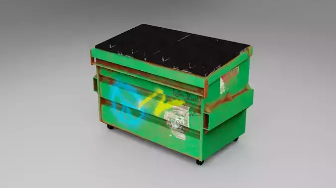 Trash Bin Free low-poly 3D model