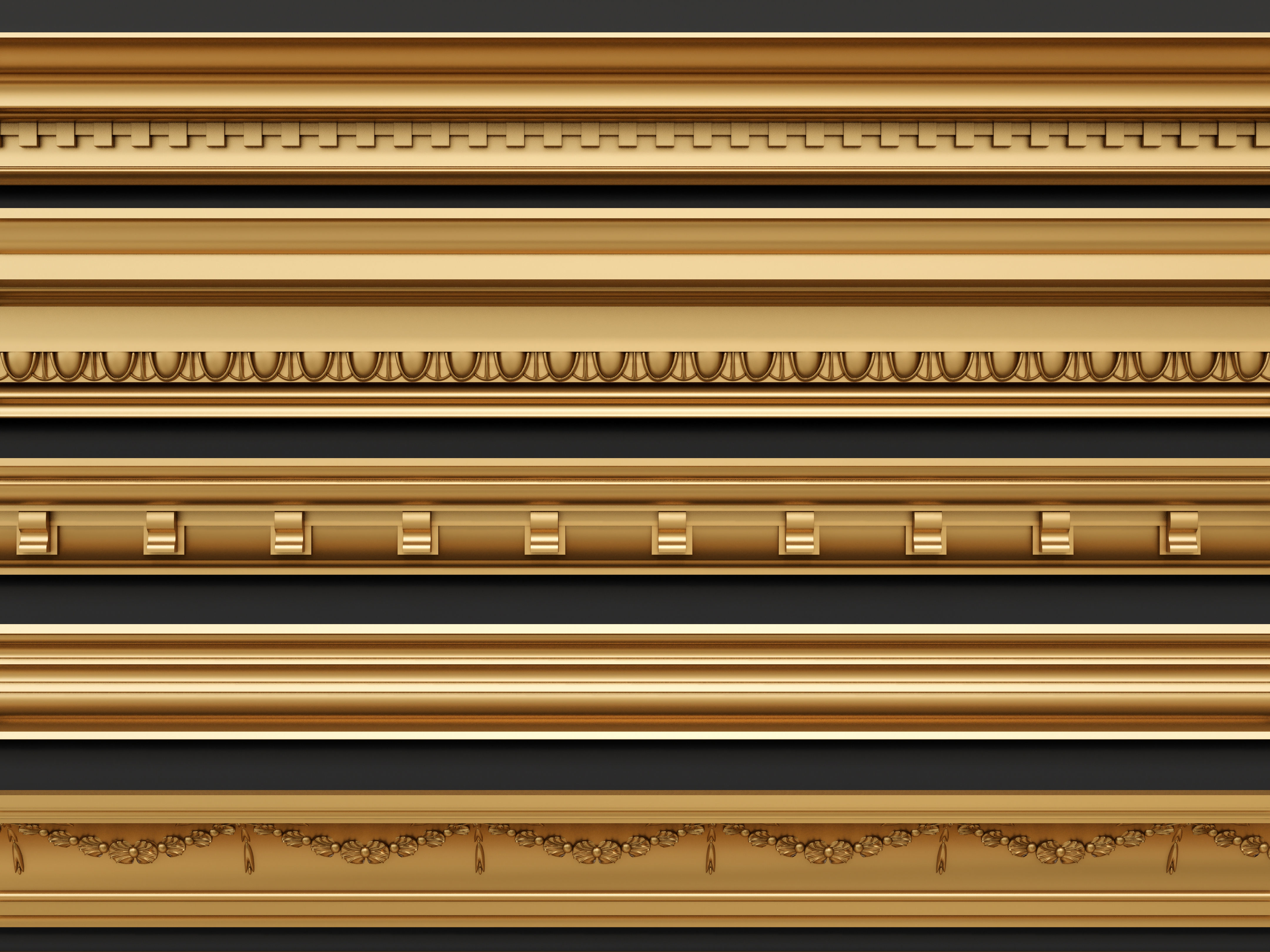 Classic  carvings moldings and gypsum cornice 00 3D model_13