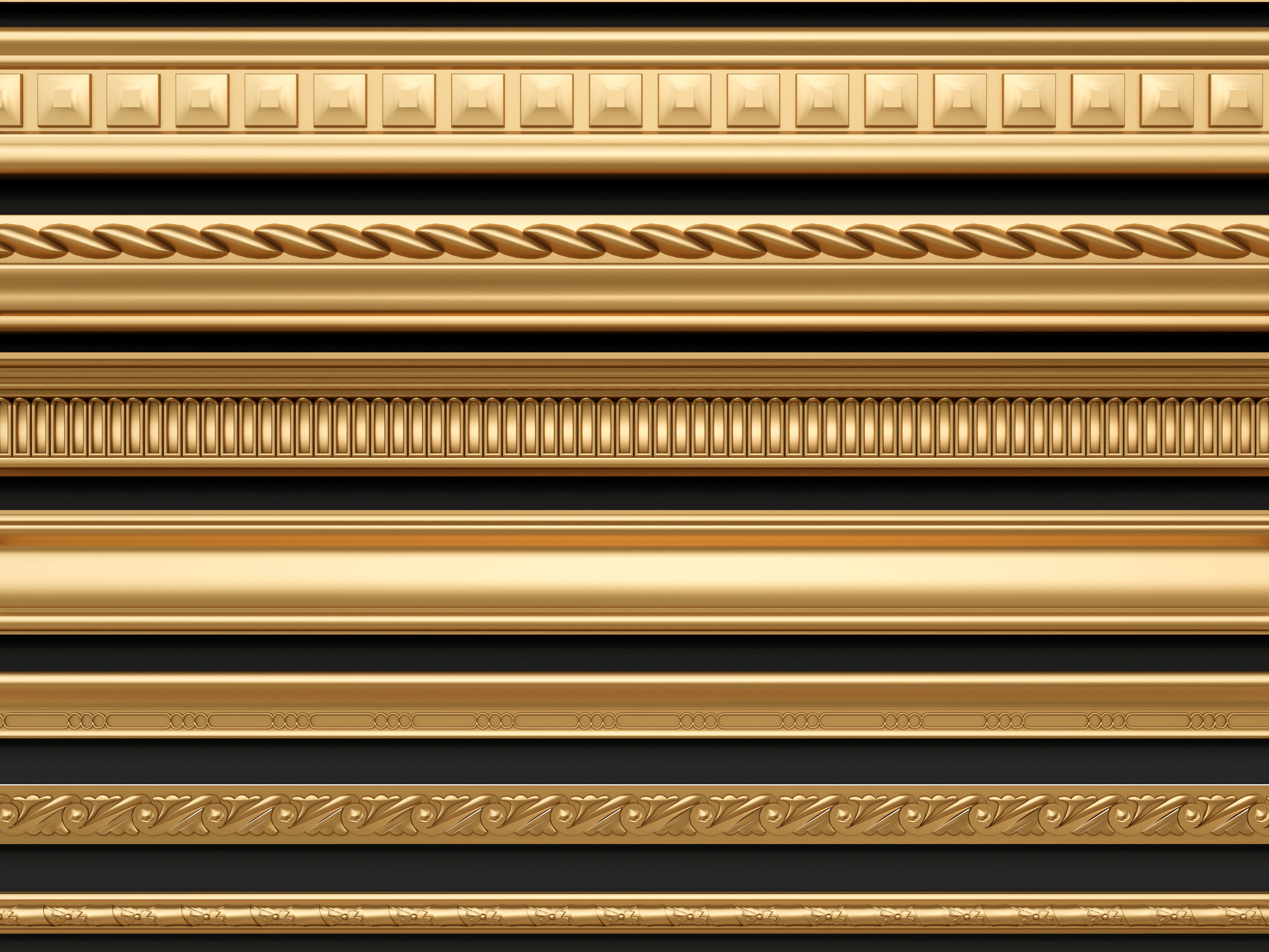 Classic  carvings moldings and gypsum cornice 00 3D model_14