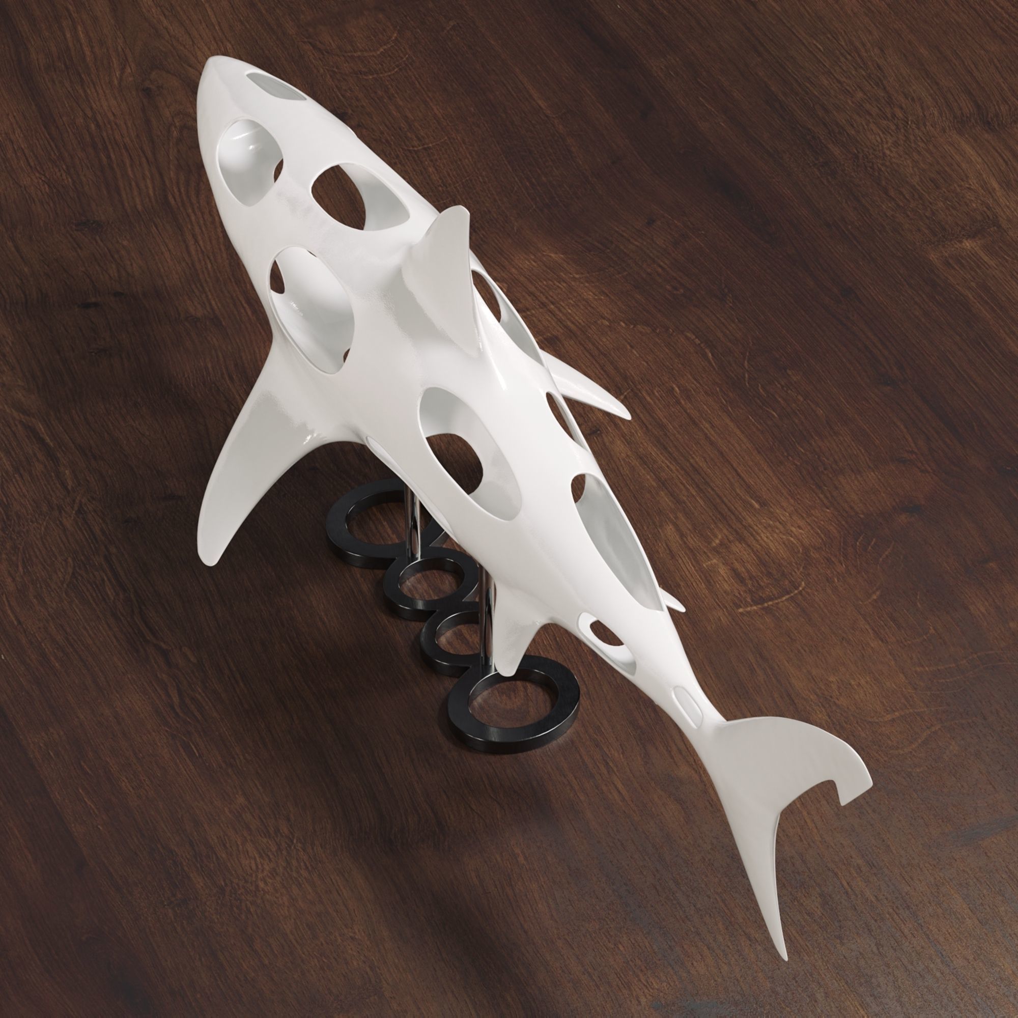 Shark Statue 3D model_4