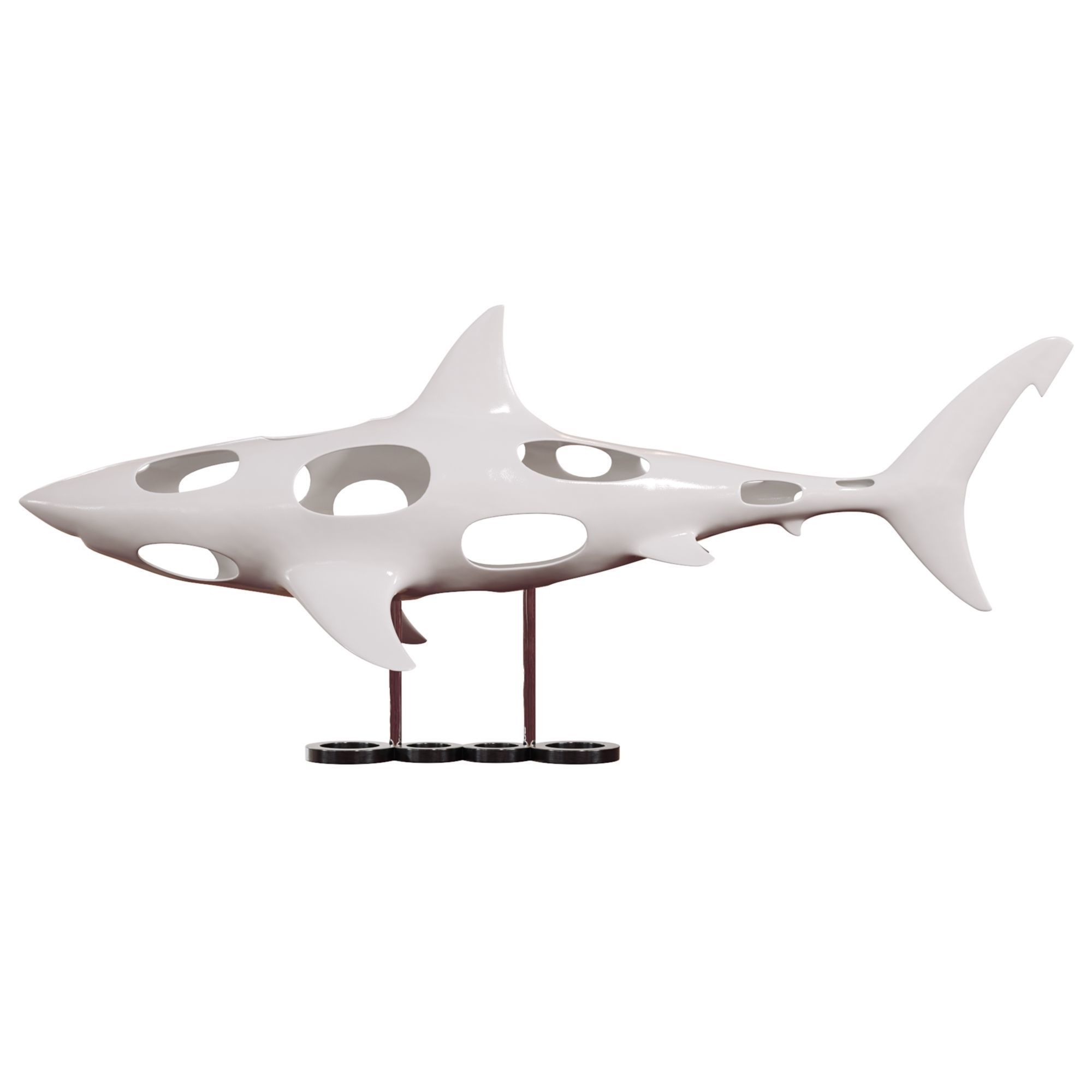 Shark Statue 3D model_2