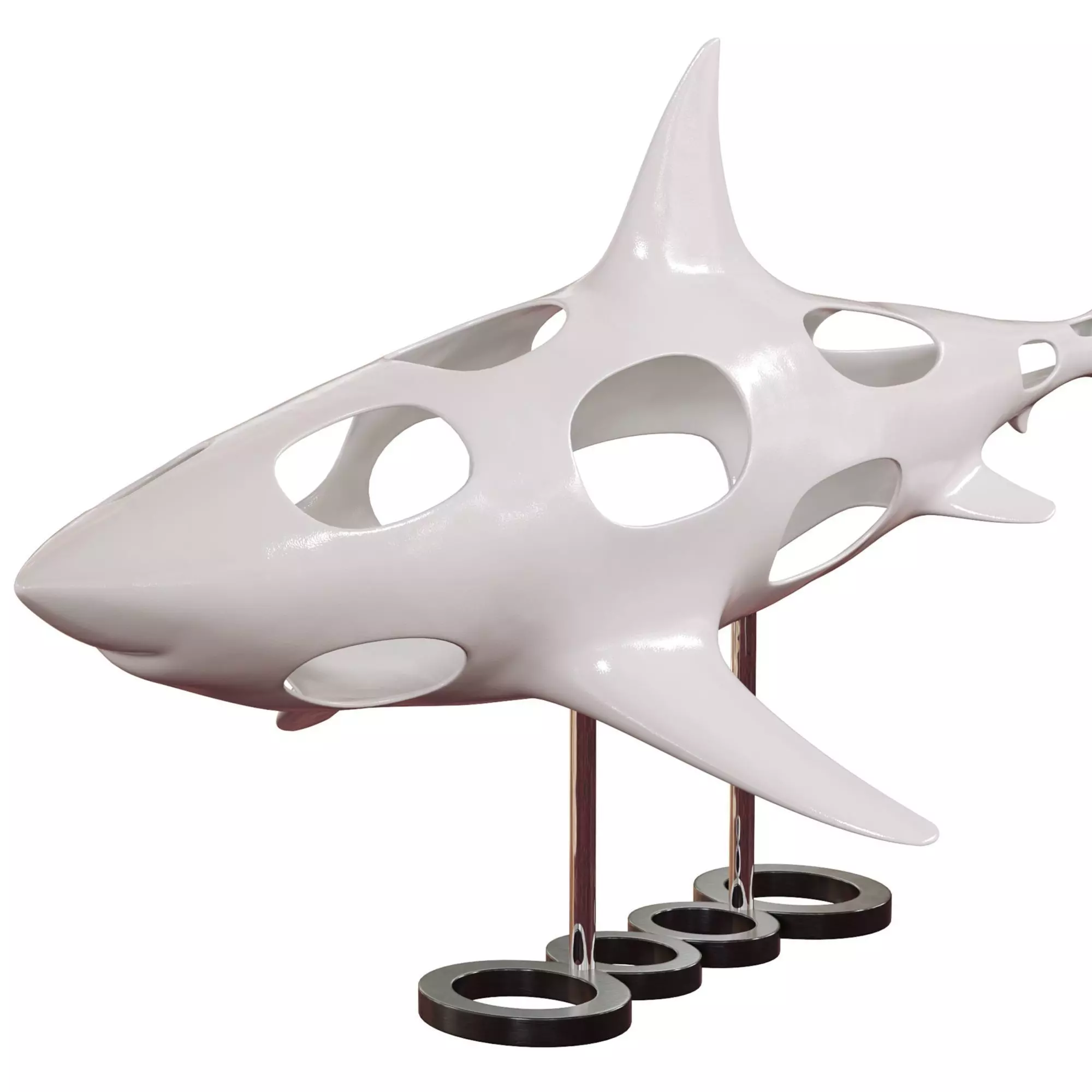 Shark Statue 3D model_0