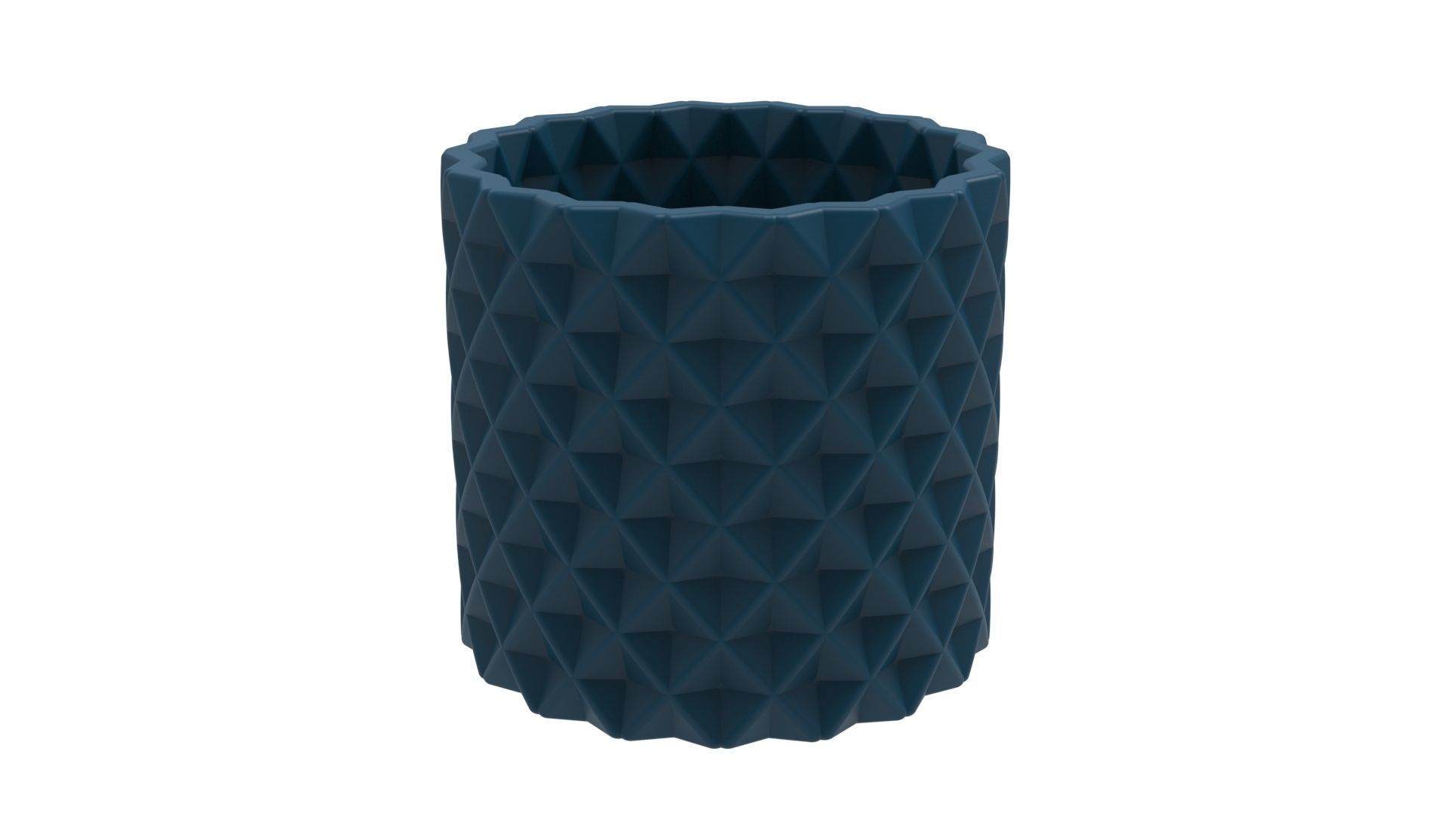 SMALL SQUARES FINNED VASE - POT - PENCIL HOLDER OR PLANTER 3D print model_2