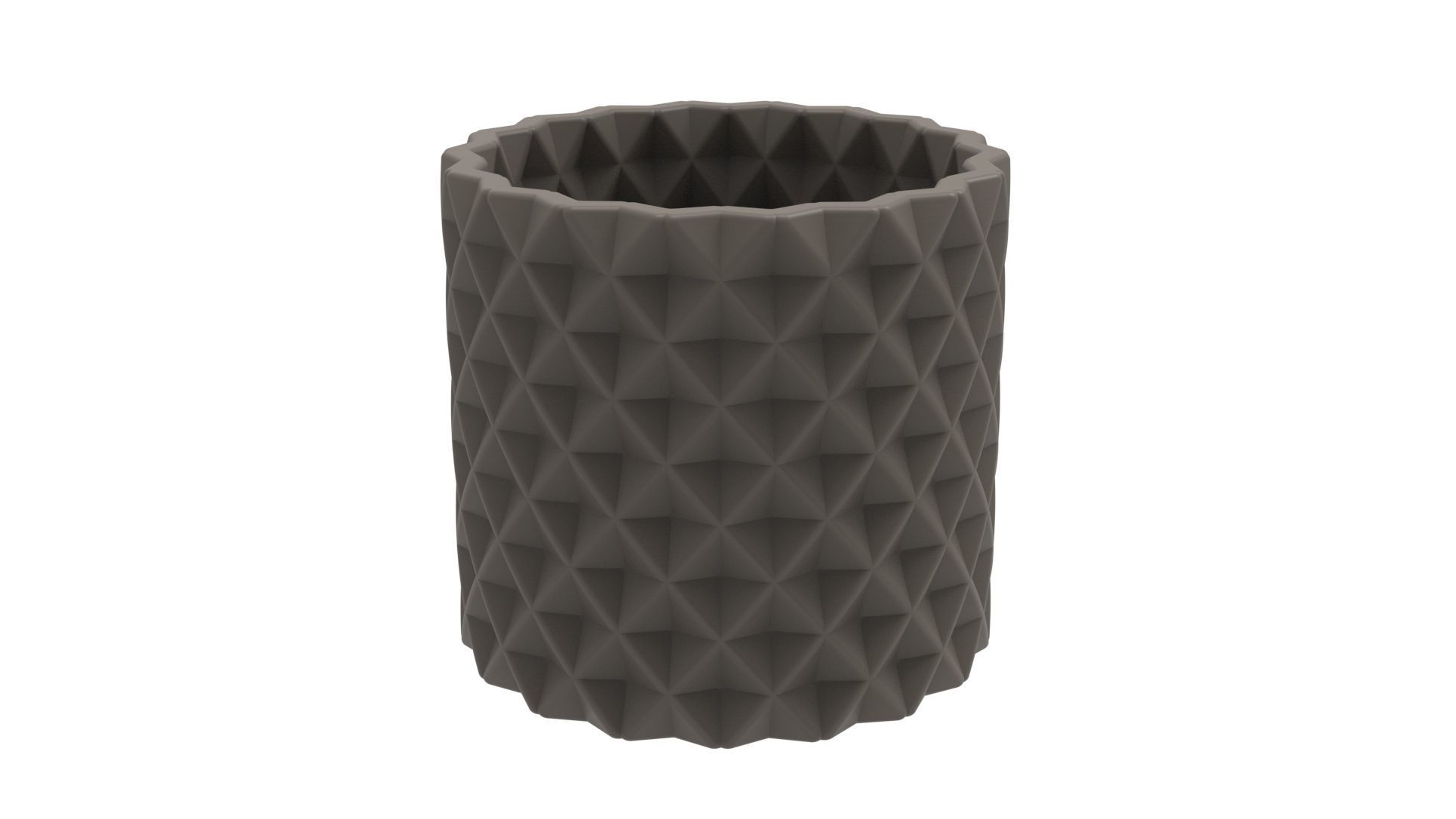 SMALL SQUARES FINNED VASE - POT - PENCIL HOLDER OR PLANTER 3D print model_5