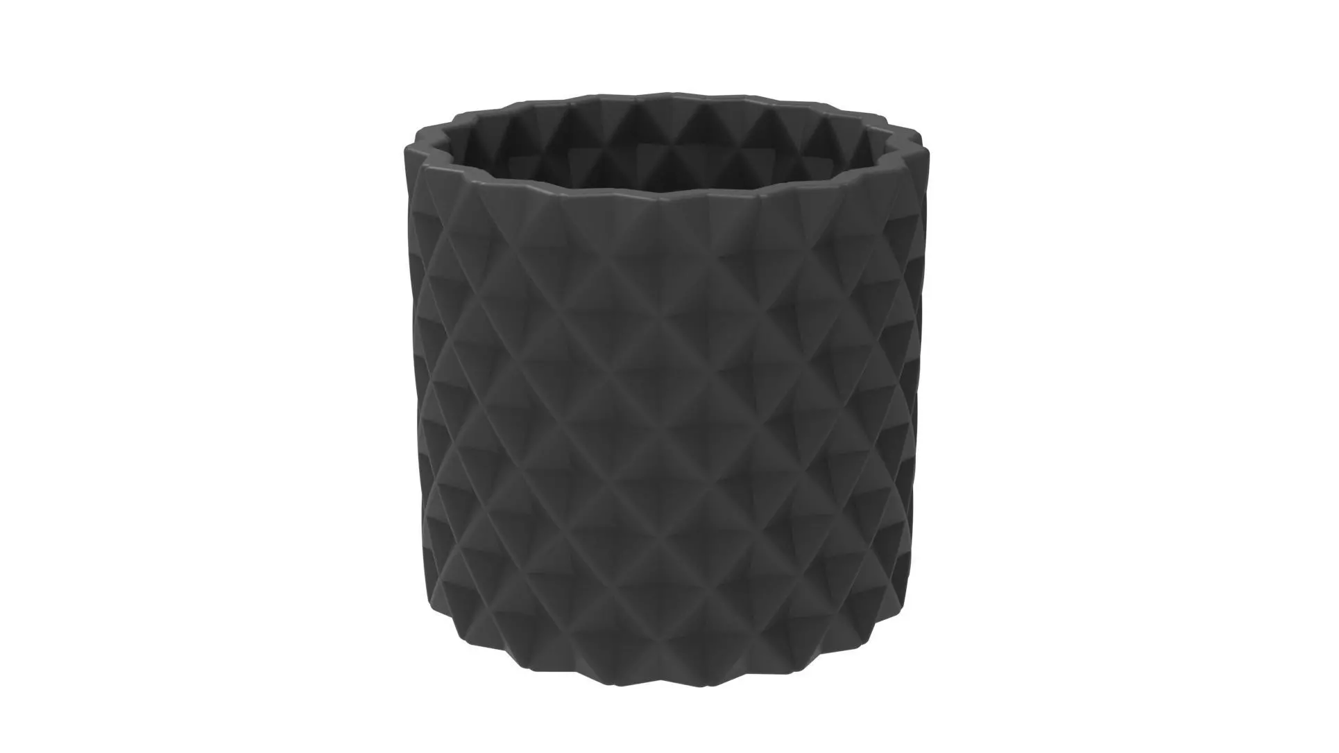 SMALL SQUARES FINNED VASE - POT - PENCIL HOLDER OR PLANTER 3D print model_0