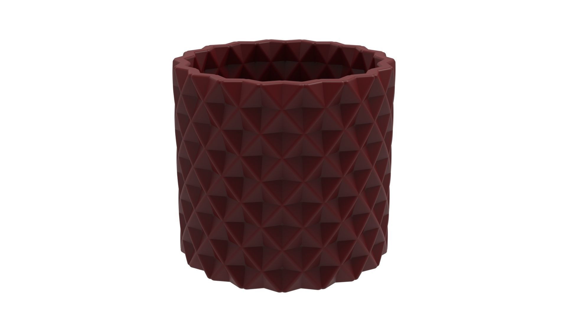 SMALL SQUARES FINNED VASE - POT - PENCIL HOLDER OR PLANTER 3D print model_1