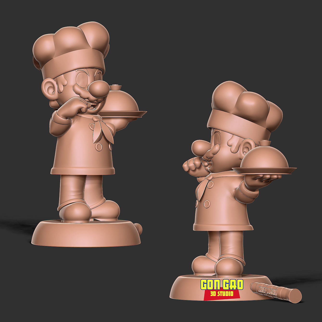 Chef Mario 3D print model_4