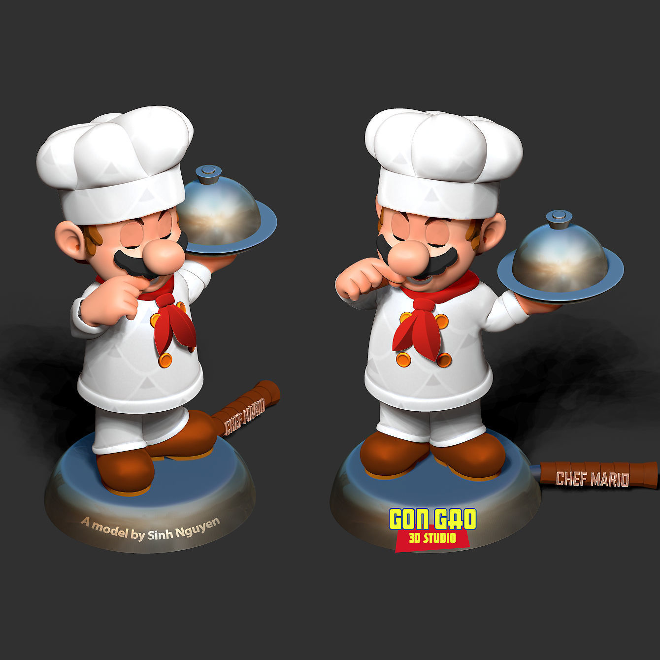 Chef Mario 3D print model_3