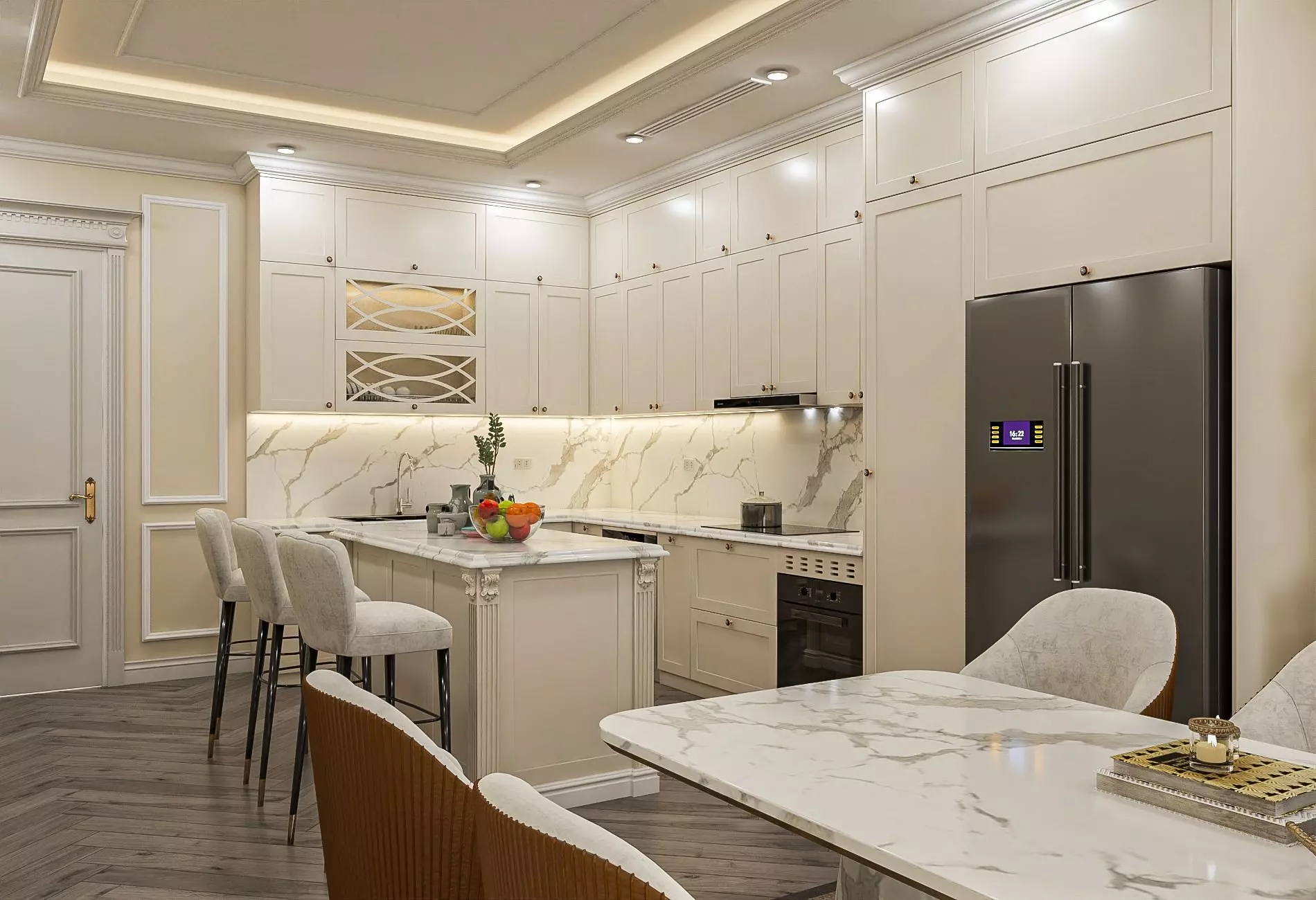 Kitchen and dining room 3D model_0