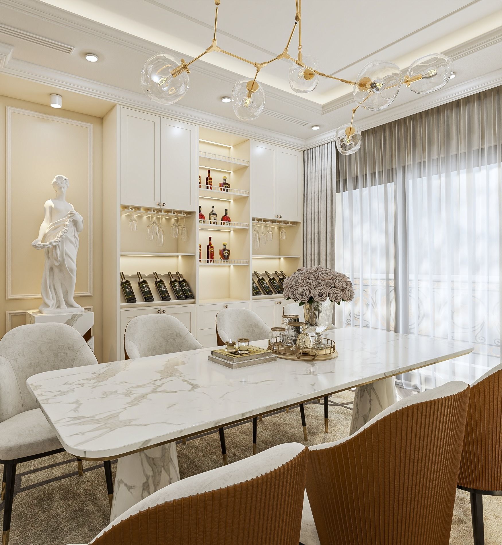 Kitchen and dining room 3D model_4