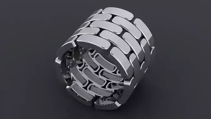 Ring with 5 line of stones