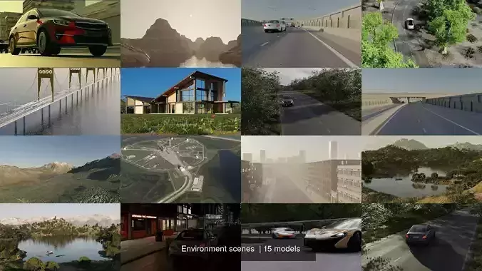 Environment scenes  3D Model Collection
