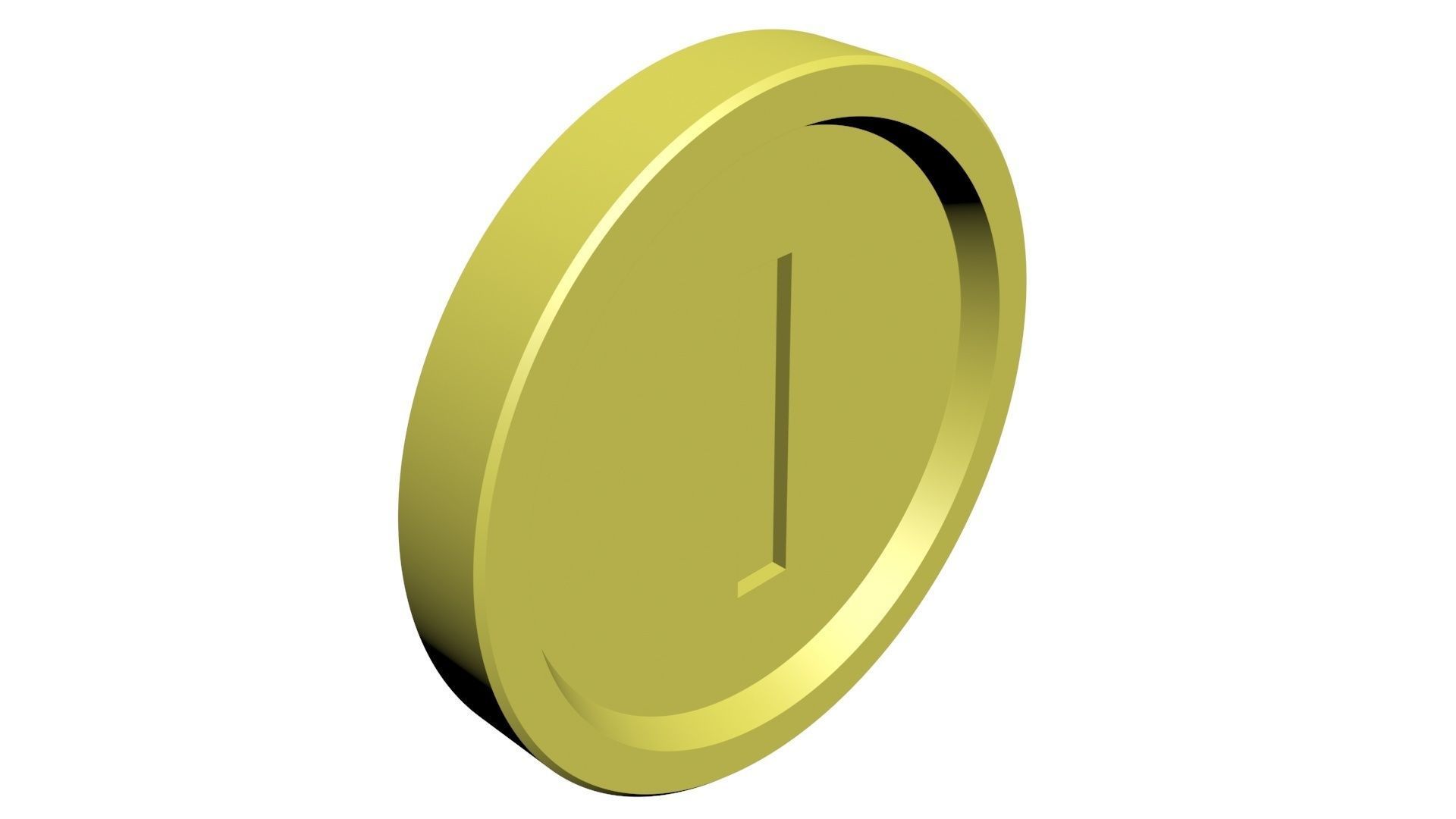 Super Mario Coin 3D model_8