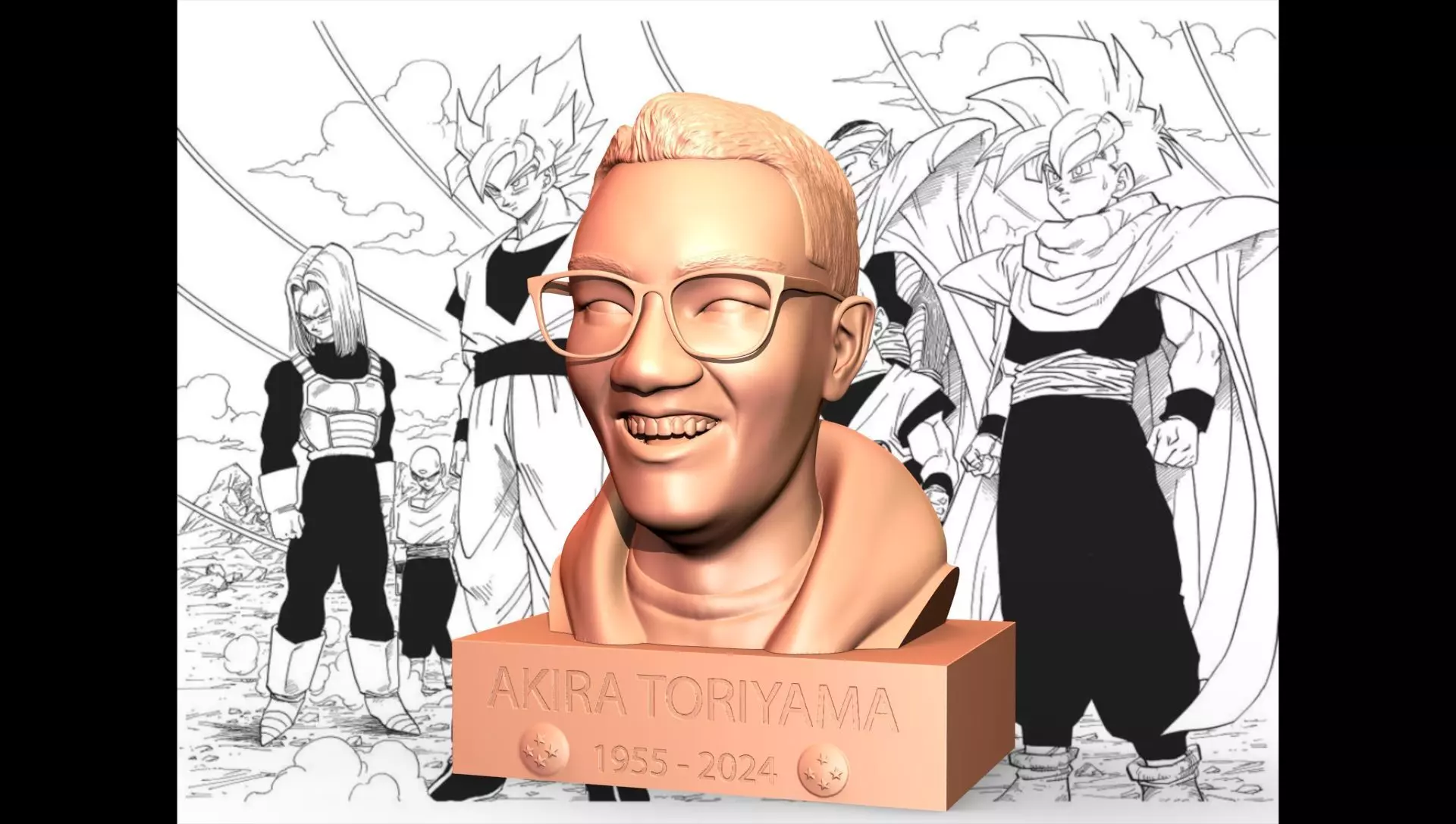 AKIRA TORIYAMA BUST 3D print model_0