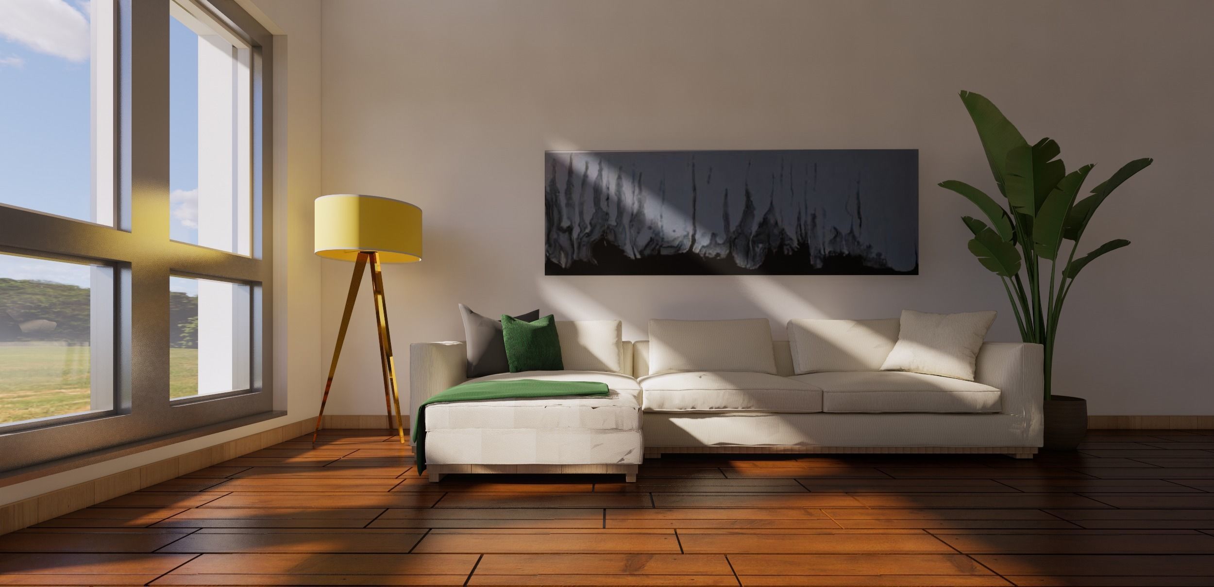 living room 3D model_2