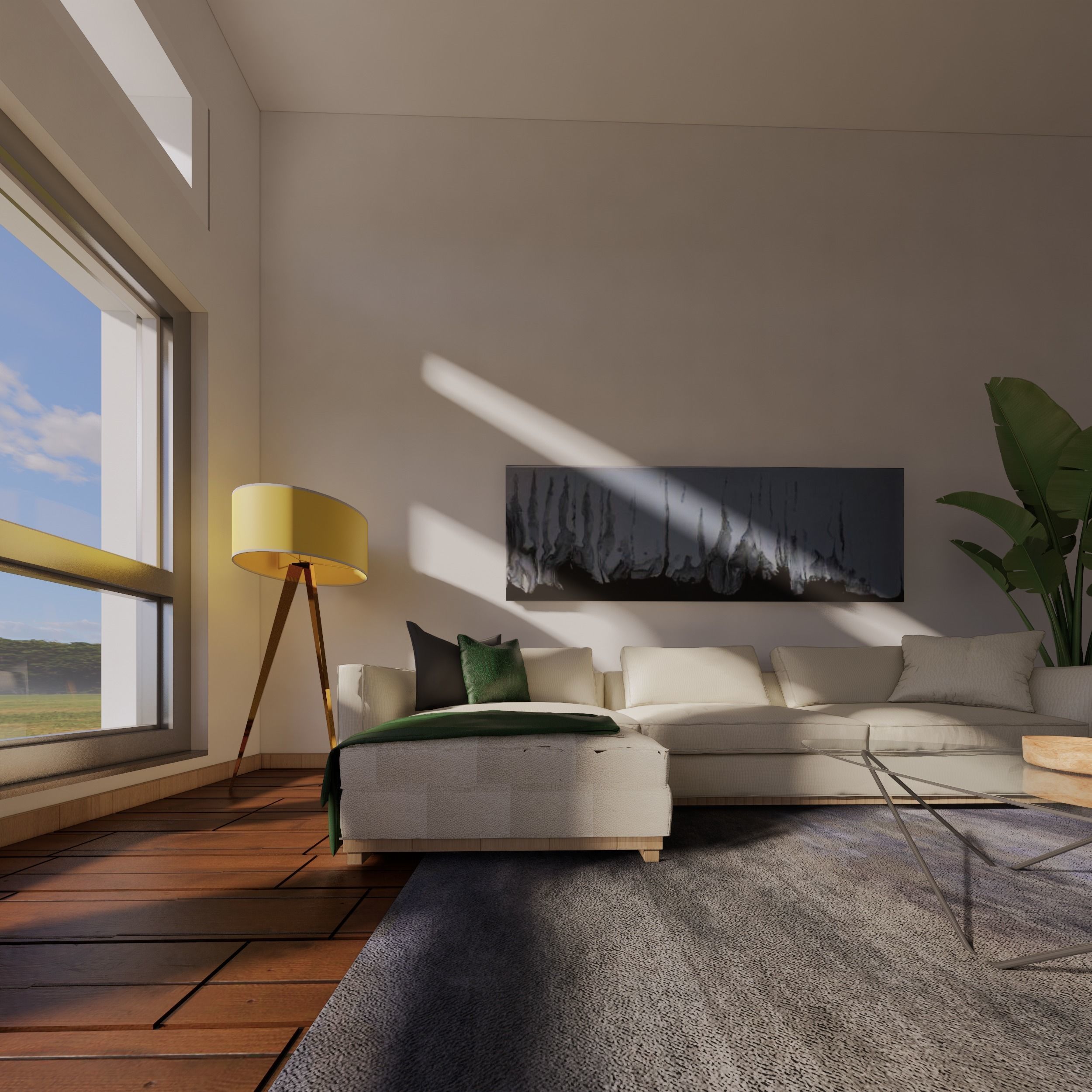 living room 3D model_3