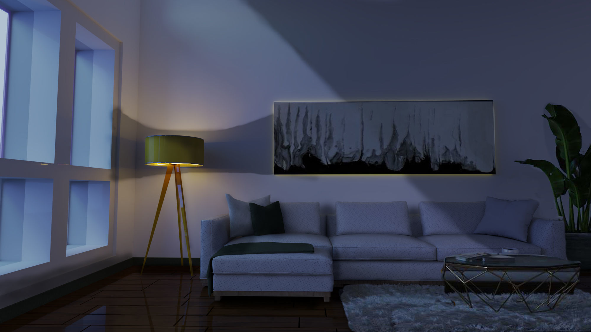 living room 3D model_1