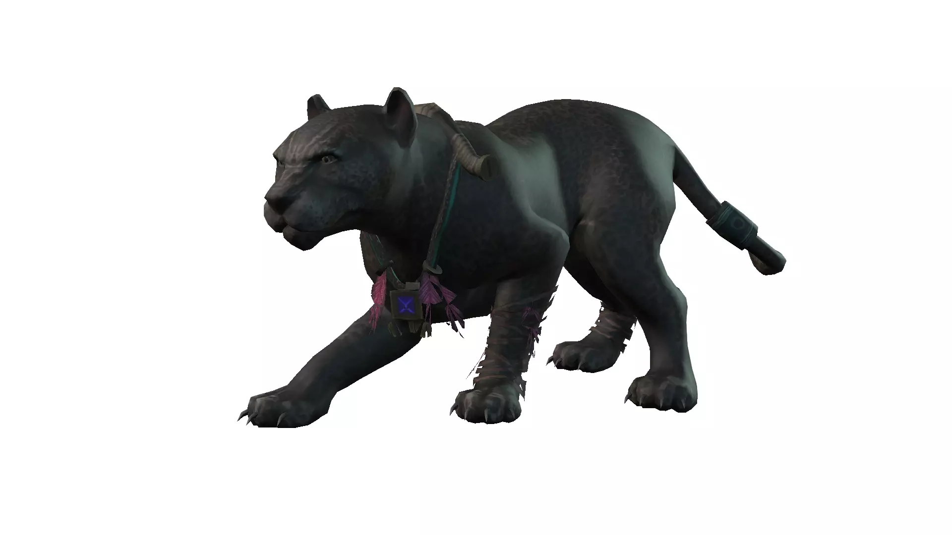 Jaguar Black Panther Low-poly 3D model