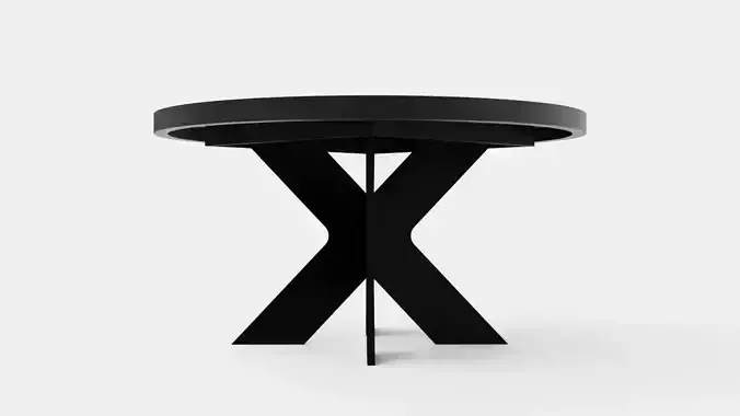 Telma Extensionable Dining Table 140 Cm Around Black